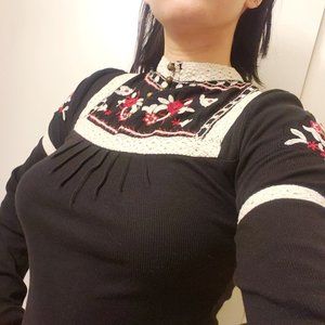 Free People Embroidered Shirt